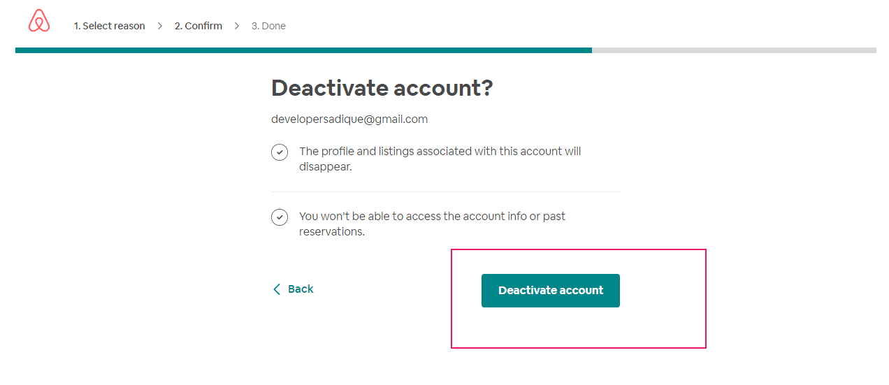 deactivate airbnb account